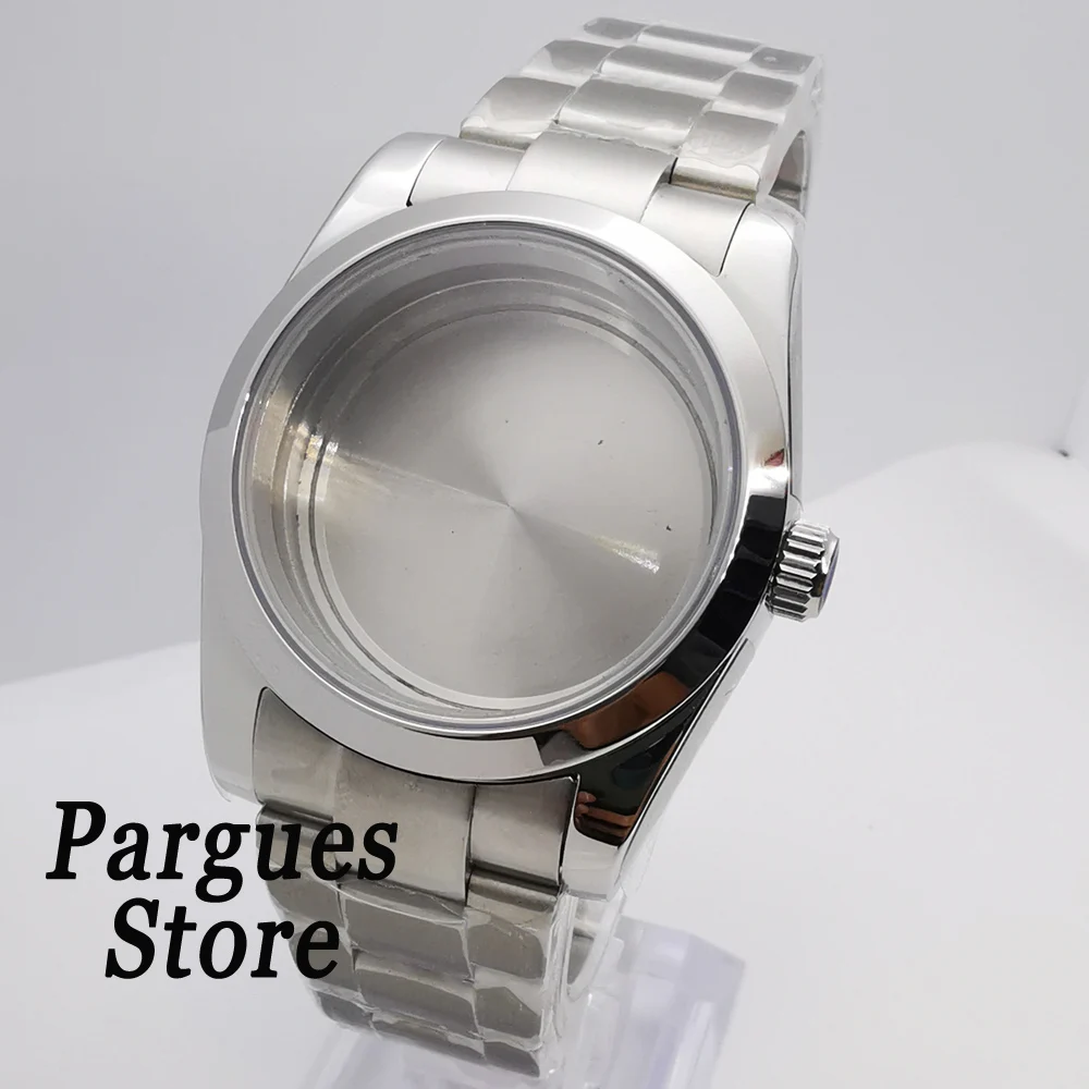 36mm-39mm-silver-sapphire-glass-case-brushed-bracelet-fit-nh35-nh36-miyota-8215-mingzhu-dg2813-eta-2836-2824-pt5000-movement