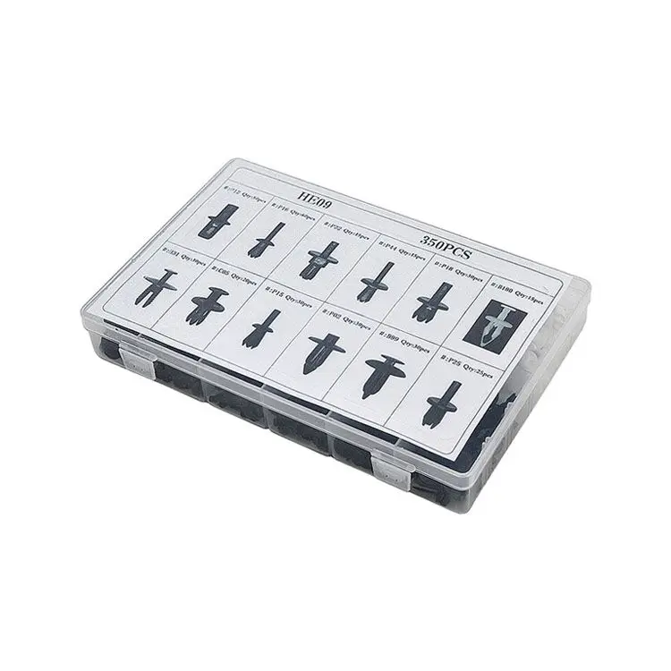 Tanie 350 sztuk samochodów Auto pinezka nitowy klips wykończeniowy obudowa panelu wnętrze zestaw HE09 dla Audi BMW Benz Ford Volvo 5