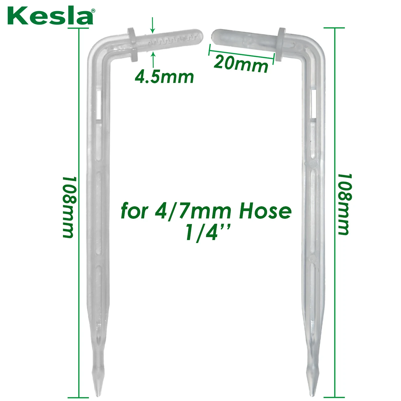 KESLA 50X Transparent Bend Arrow 1/4'' 4/7mm Hose Dripper Drip Emitter Water Saving Sprinkler Garden Micro Irrigation Greenhouse 2