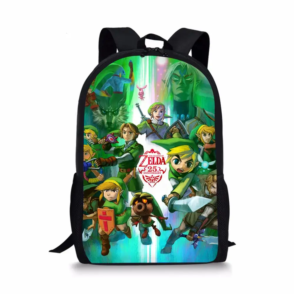

HaoYun Children's Backpack Legend of Zelda Pattern Students School Bags Colorful Design Book-Bags Mochila Women's Travel Bags