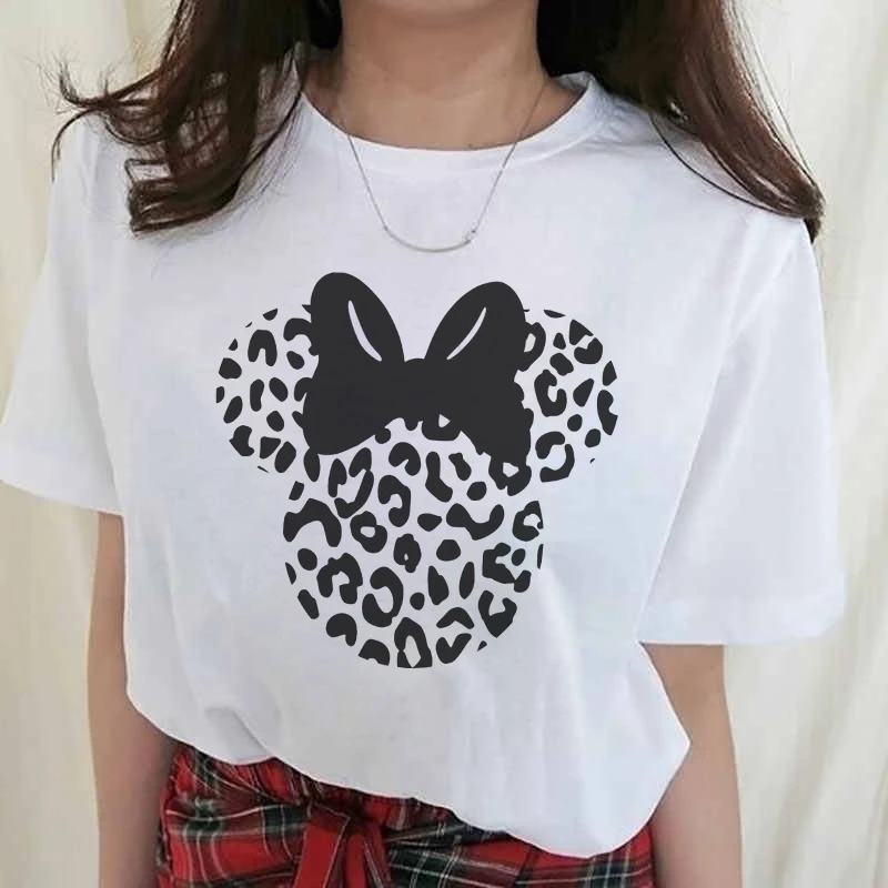 

Vogue Aesthetic Leopard Mouse Head Print T-shirt Women Harajuku Casual Vintage Funny T Shirt 2020 New Hipster Tops Female Tshirt