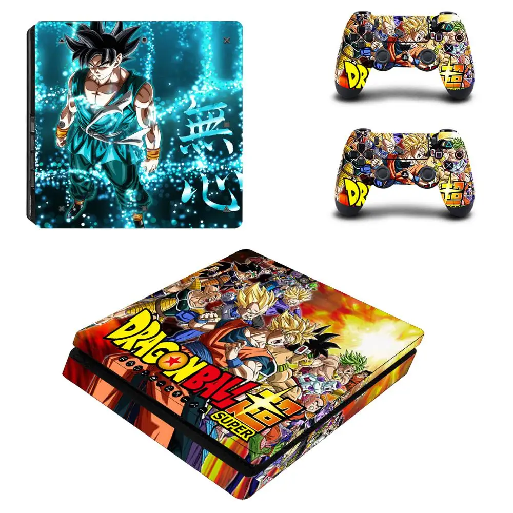 

Dragon Ball Super Full Cover Faceplates PS4 Slim Skin Sticker Decal Vinyl for Playstation 4 Console & Controller PS4 Slim Skin