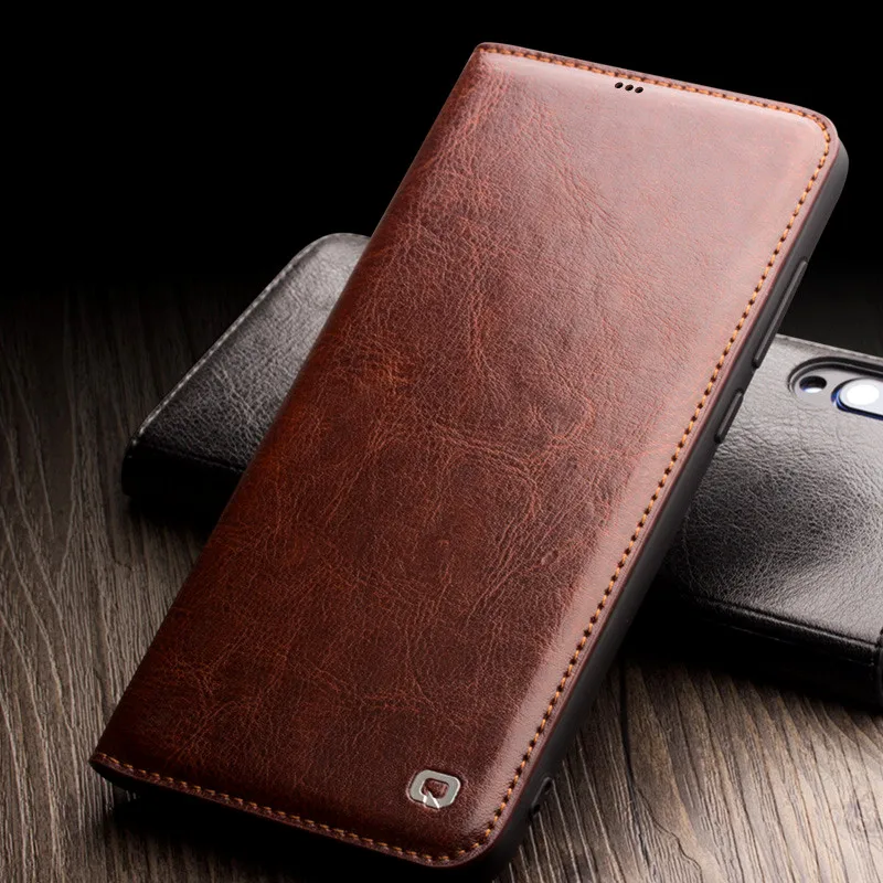 QIALINO Роскошный Ретро кошелек чехол s для Xiaomi mi 9/mi 8 натуральная кожа откидной Чехол Слот для карт для Xiaomi mi x 3 Чехол