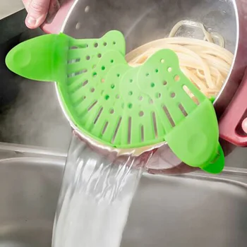 

Creative Noodle Filter Folding Drain Telescopic Drain Silicone Drain Drain Pot Side Dish Drainer Kitchen Tools