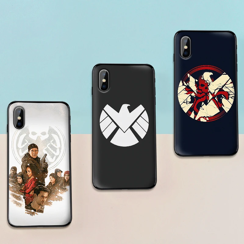 Агенты щит Marvel для iPhone X XR XS MAX Мягкая силиконовая задняя крышка Apple 8 7 6 S Plus чехол