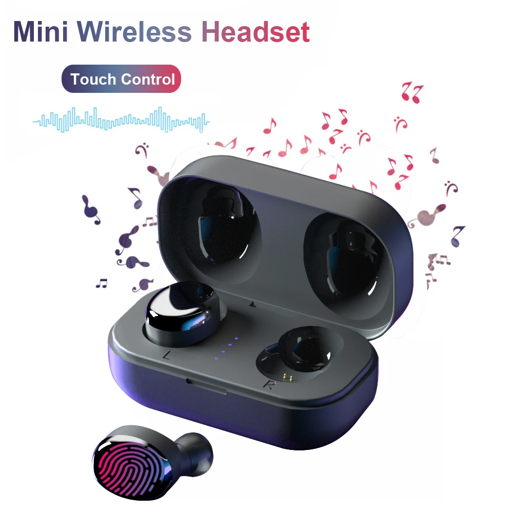 

2020 New B5 Bluetooth 5.0 Earphone TWS Wireless Headphones HiFi Sound Mini Sport Headsets Noise Reduction Gaming Earbud Portable