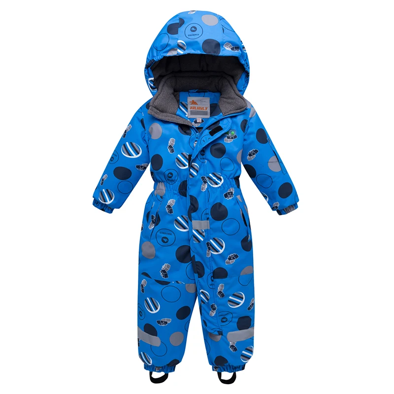 Зимний комбинезон для мальчиков детский лыжный костюм Цельный Детский Зимний комбинезон водонепроницаемый ветрозащитный зимняя одежда для мальчиков - Цвет: Blue
