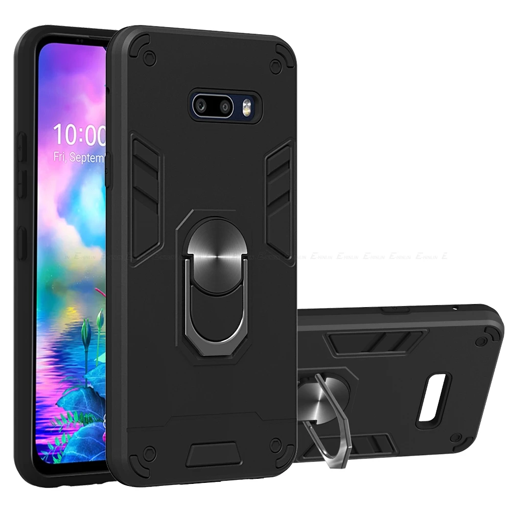 Shockproof Armor Magnetic Holder Stand Phone Case For LG G8X V60 V50S ThinQ 5G Back Cover waterproof phone pouch