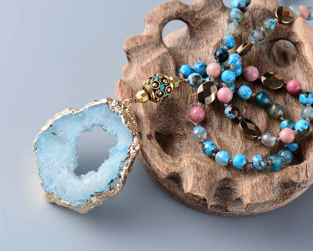 Женское ожерелье ручной работы с подвеской в стиле бохо|natural stone|women necklacenecklace women |