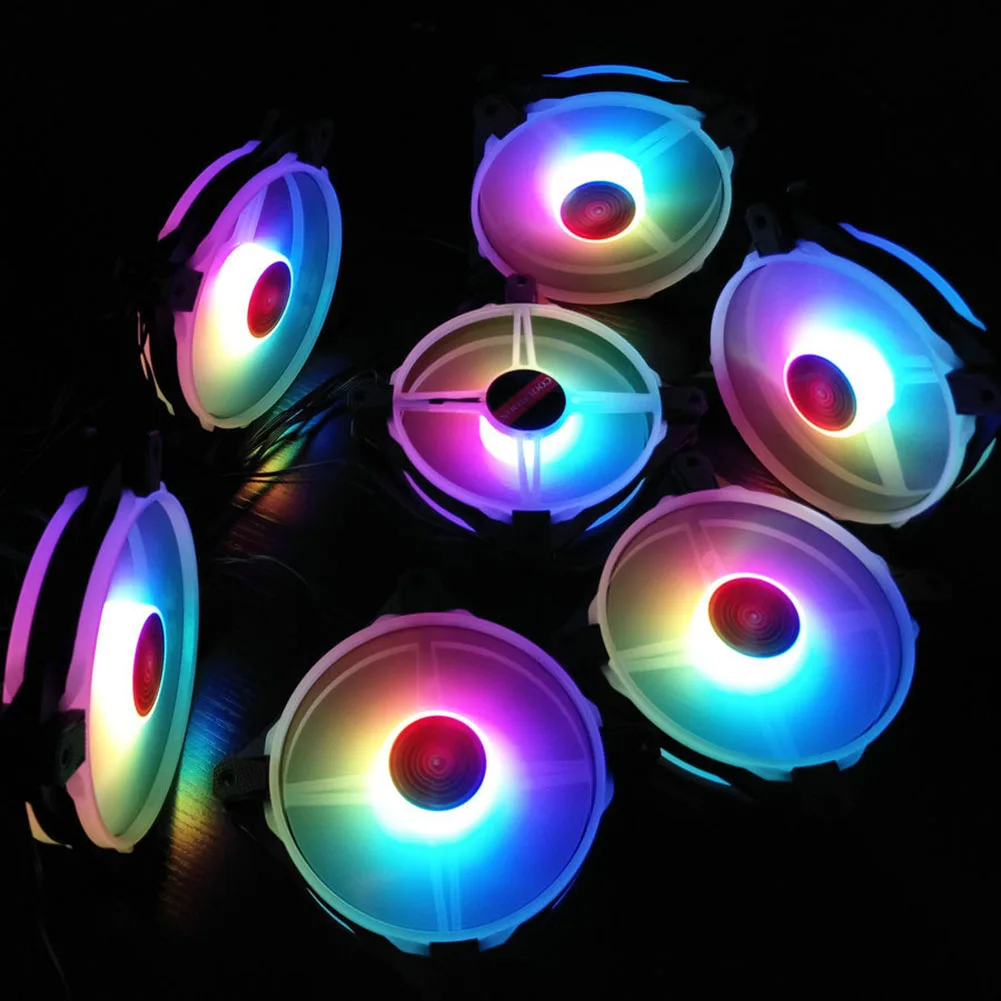

120mm LED CPU Cooler Set Quiet RGB Case Fan with Remote Control Adjustable Radiator for Computer NC99