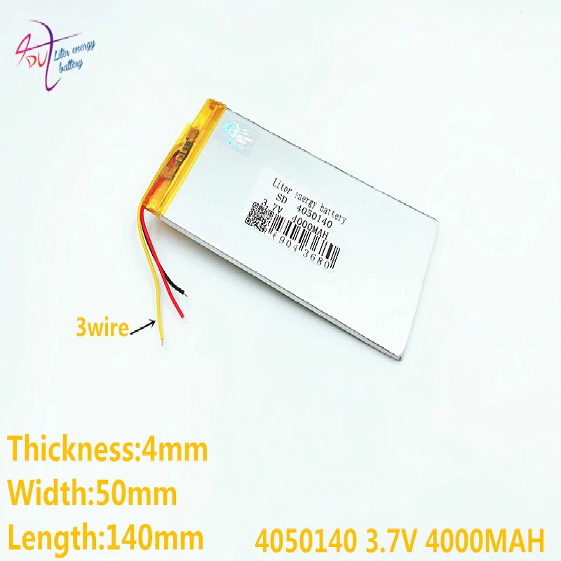 3 line Polymer lithium battery 3.7V 4050140 4000MAH can be customized wholesale CE FCC ROHS MSDS quality certification | Компьютеры и
