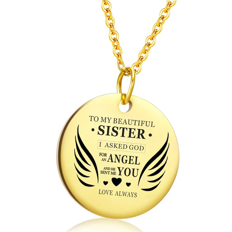 AMORUI жена дочь кулон в виде сердца ожерелье для женщин нержавеющая сталь семейная