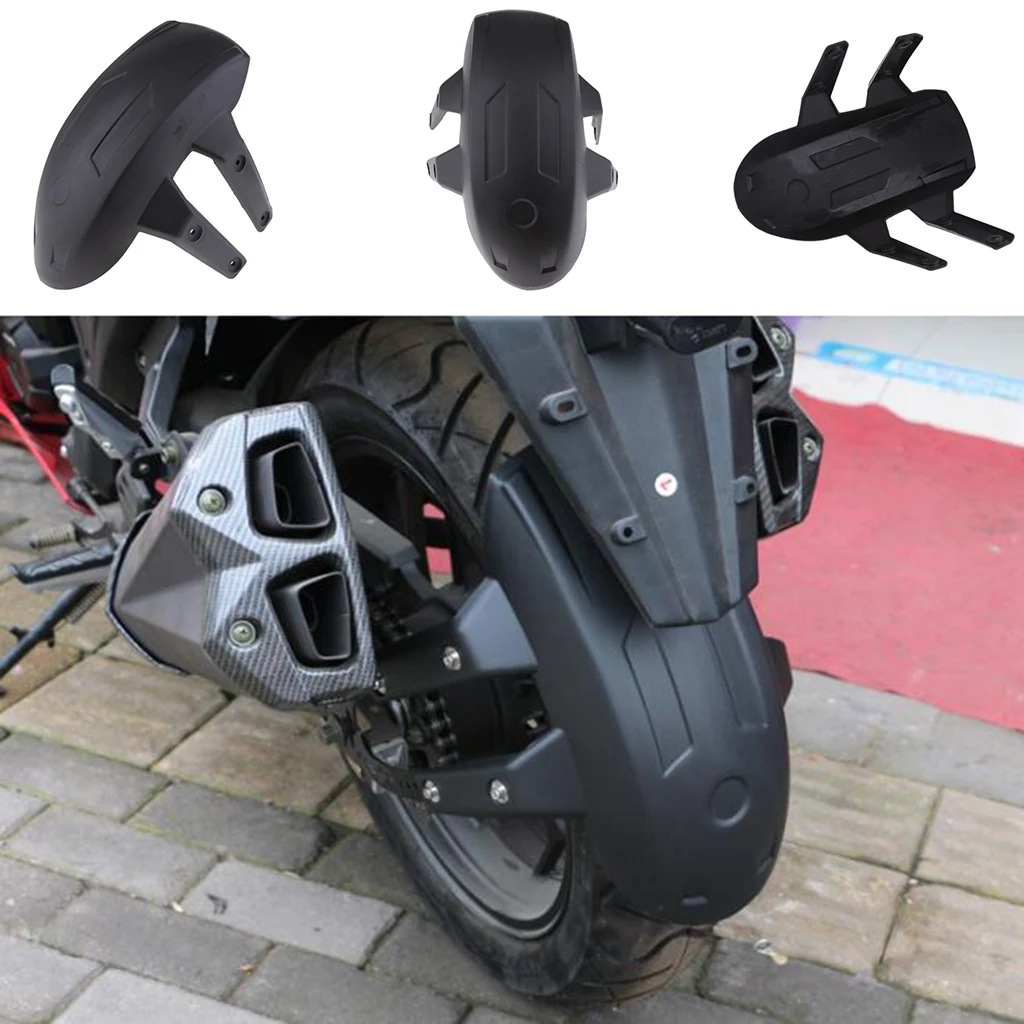 Motorcycle Rear Wheel Fender Splash Mud Guard with Mounting Bracket #001