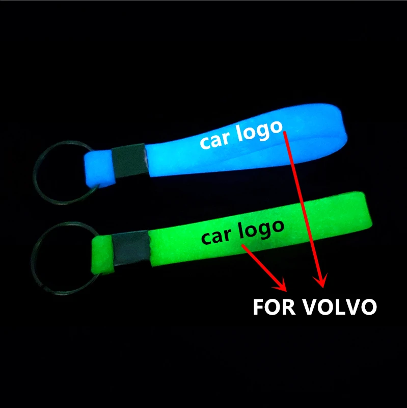 Для автомобильного стайлинга светящийся брелок для ключей Volvo V40 V50 V60 V70 S40 S60 S60L S70