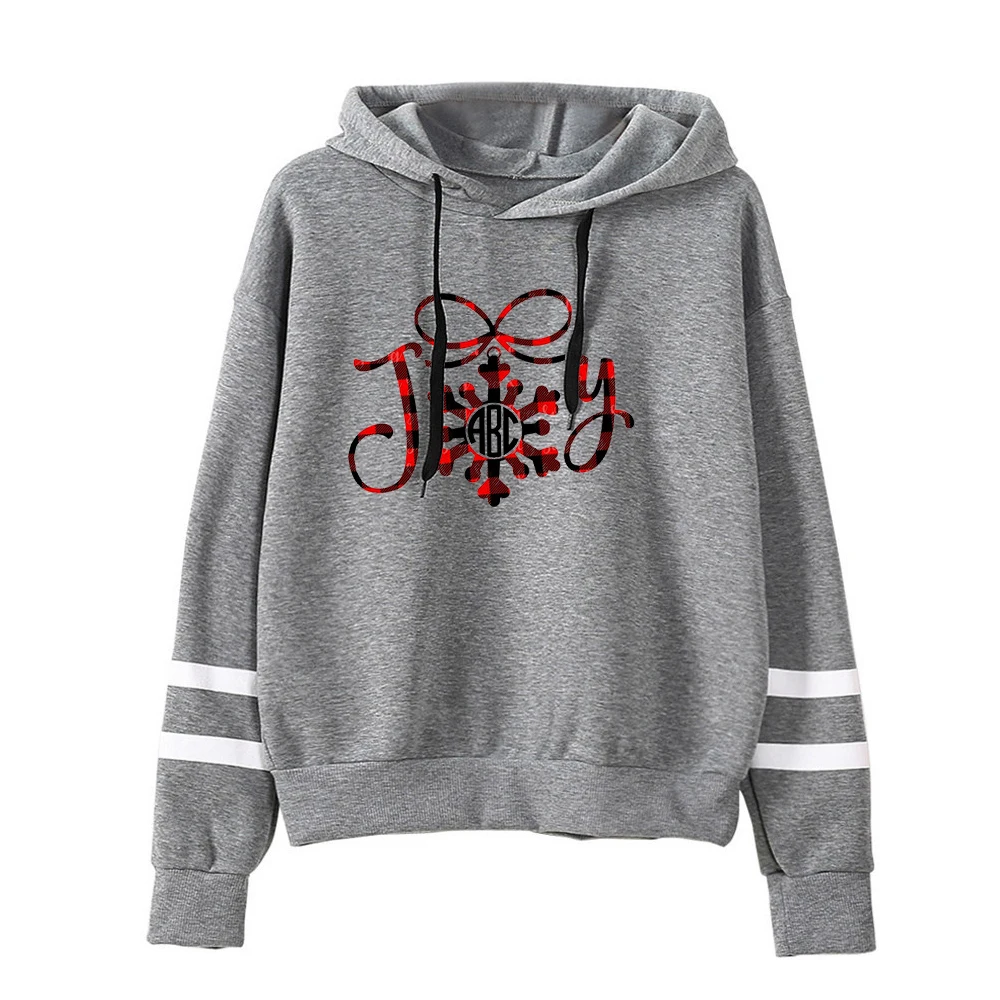 

Joy Snowflake Christmas Hoodies Woman Clothes Harajuku Women Sweatshirt Print Full Pullovers Casual Girls Hoodie Streetwear