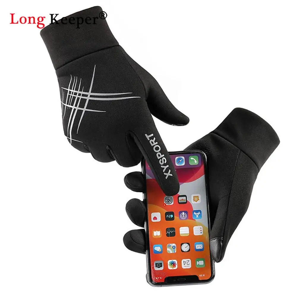 

Men Touchscreen Winter Thermal Warm Full Finger Gloves Soft Plus Velvet Mittens Female Anti Slip Outdoor Cycling Skiing Gloves