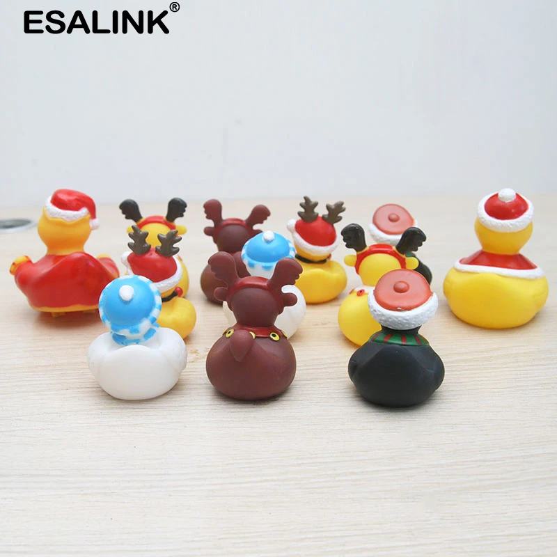 ESALINK 8 шт Случайные игрушки для ванной Рождественский шарф шляпа снеговик
