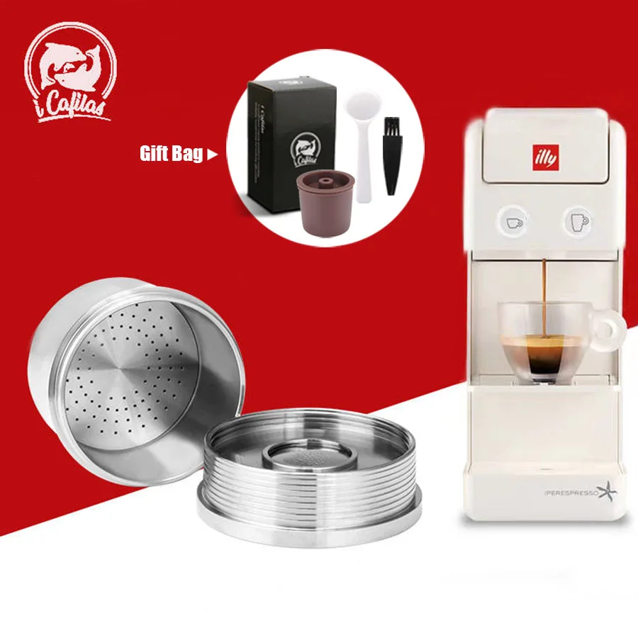 Фильтр для кофе ICafilas Crema для illy X7.1 X8 X9 Y3 Y5 Y1.1 многоразовые кофейные капсулы капельница из нержавеющей стали Многоразовые корзины