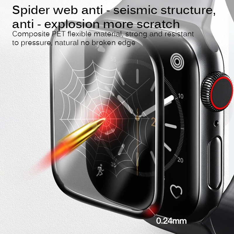 2020 3D защита для экрана с изогнутыми краями Apple Watch 5 4 3 2 1 Защитная пленка Iwatch 40 мм 44
