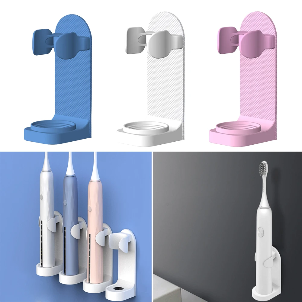 

Wall Mount Electric Toothbrush Holder Detachable Punch Free Electric Toothbrush Body Base Stander Bathroom Storage Holder
