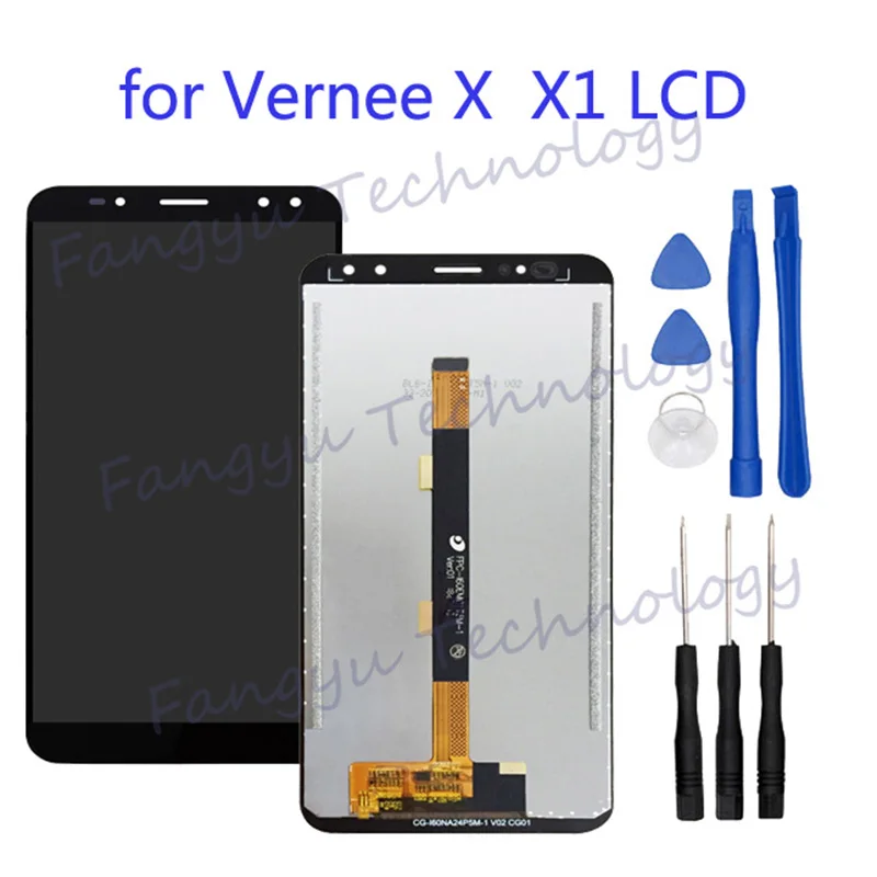 

6.0" original display liquid crystal for Vernee X LCD touch screen digital converter assembly replacement For Vernee X1 LCD+tool