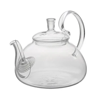 

800Ml Heat Resistant High Handle Flower Coffee Glass Tea Pot Blooming Glass Teapot with Strainer