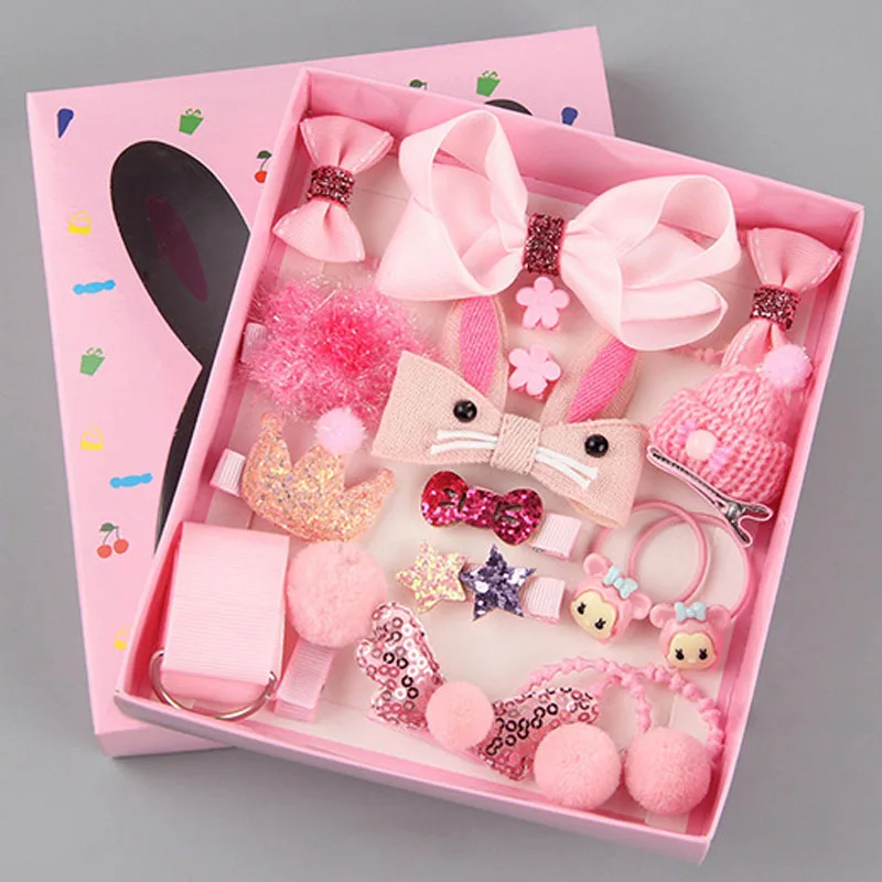 

18PC Girls Hairpin Bands Crown Hairpins Headdress Girls Headwear Kids Hair Accessories Bow Barrettes Baby Girls Hair Clips