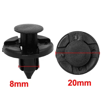 

Caravans Rivets Retainer Clips for Nissan 20pcs Plastic Fastener Flaps Push Black High Quality Buses