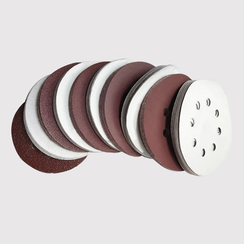 

100pcs 40grits Sanding Discs,Dustless Hook and Loop Sander Paper 5 Inch 8 Hole for metal and non-metal materials in furniture