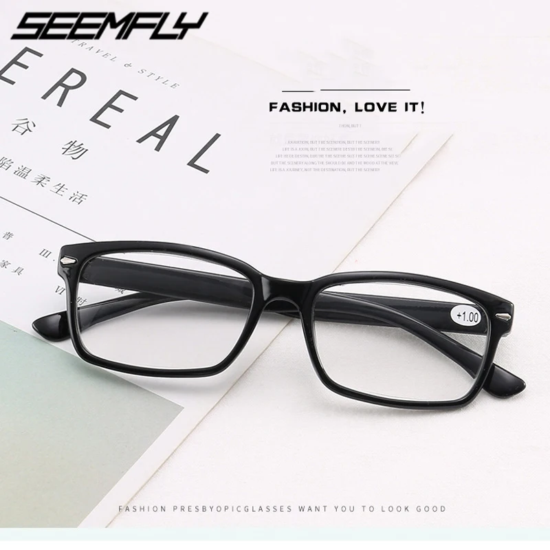 

Seemfly Ultralight Reading Glasses Women Men Anti-fatigue Presbyopic Eyeglasses Hyperopia Eyewear Reader +1.0+1.5+2.0+2.5+4.0