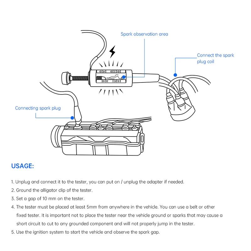 spark plug tester car diagnostic tool car coil tester Tiny Spark Official Car Spark Plug Tester Ignition System Coil Engine Autos Adjustable Ignition Coil Tester