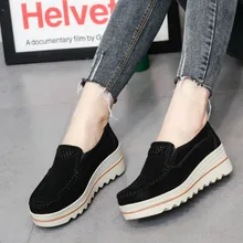 Женская дышащая сетчатая повседневная обувь, увеличивающая рост, обувь с округлой подошвой, Спортивная модная женская обувь на платформе, большие размеры Z1-89