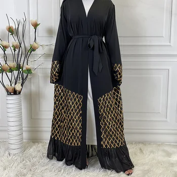 New Arrival Muslim Fashion Abaya Kimono High Quality Dubai Abayas Muslim Sets For Women vetement