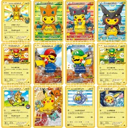Cartes Pokemon Pikachu, cartes en métal, Anime Cosplay Charizard, Collection de jeux, Version japonaise, cartes à jouer, cadeaux de noël pour enfants 
