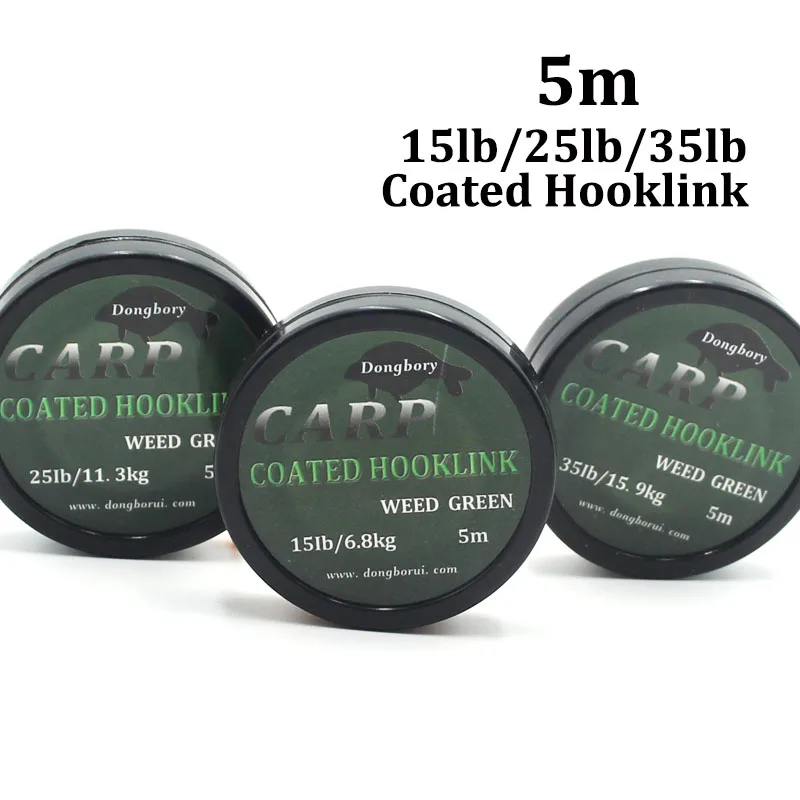 5m Coated Hooklink Carp Fishing Line 8 Strand Braid Carp Wire Hook Links for Carp Chod Hair Rigs Fishing Tackle 2