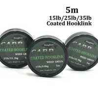 5m Coated Hooklink Carp Fishing Line 8 Strand Braid Carp Wire Hook Links for Carp Chod Hair Rigs Fishing Tackle 2