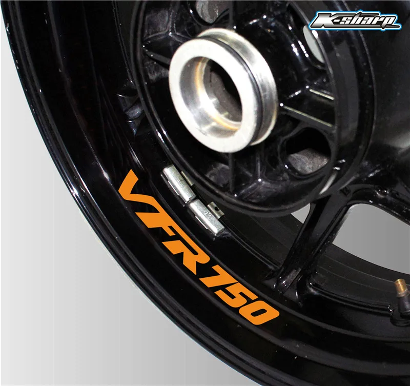 Для HONDA VFR750 VFR vfr750 motorim logodecoral обод внутреннее кольцо Светоотражающие колеса наклейки водонепроницаемые шины - Цвет: K-LQT-VFR750-03