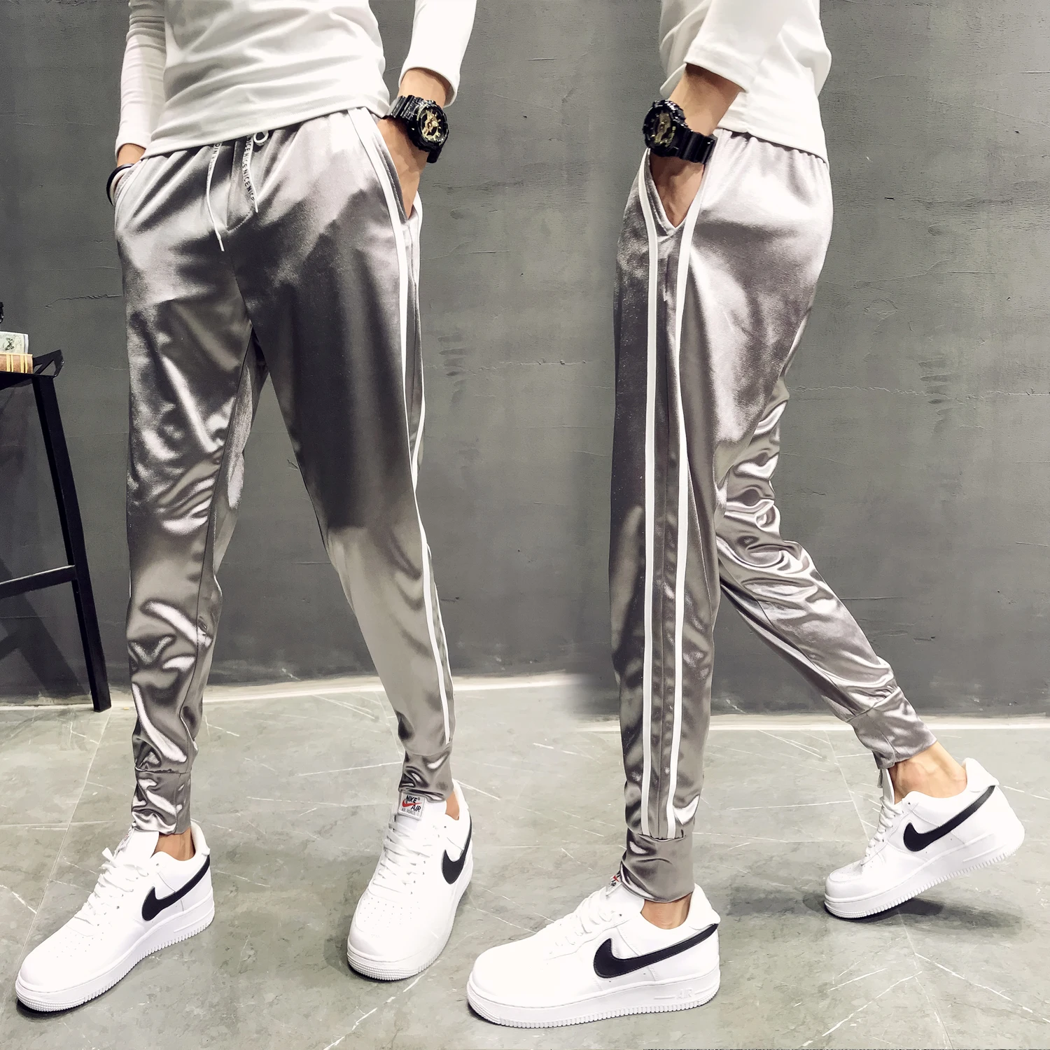 Men's Trousers Summer Thin Section Feet Pants Trend Sli