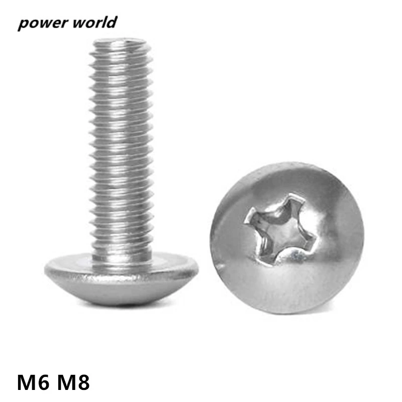 M6 M8 Stainless Steel Phillips Truss Head Machine Screw Mushroom Head