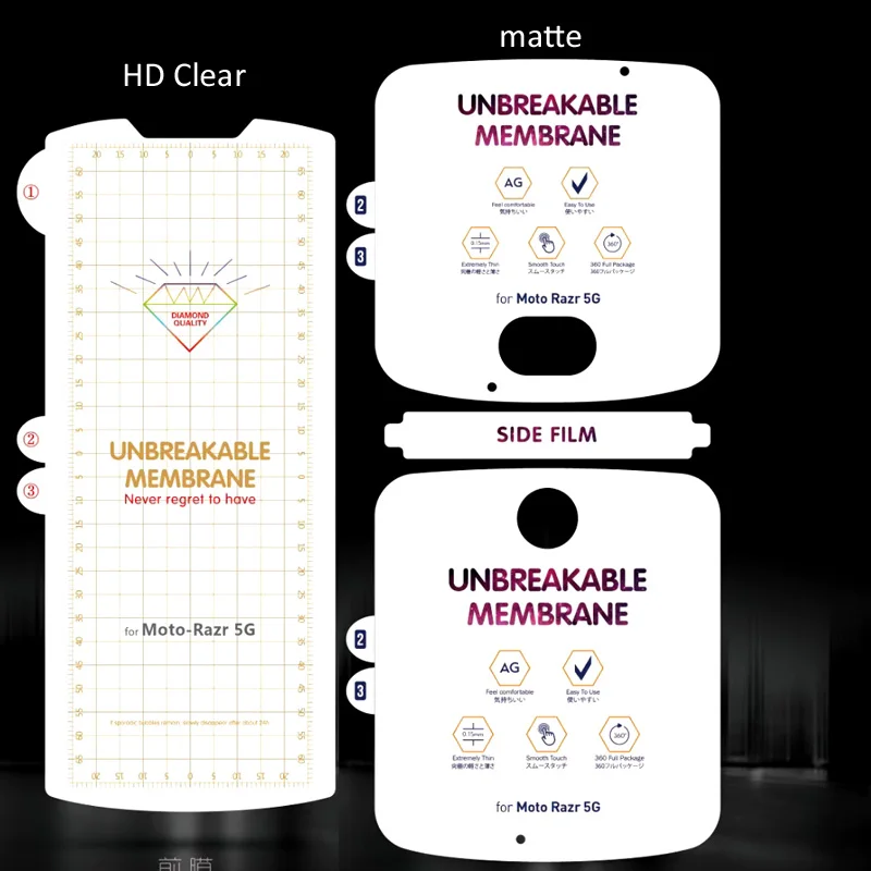 Hydrogel Film Soft Screen Protector - Transparent Clear Oleophobic Finish