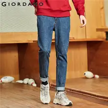 Giordano мужские джинсы полной длины Slim Fit джинсовые брюки пять карманов стиль средняя посадка ковбойский стиль джинсы Homme 01119072