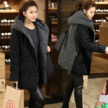 

110kg Wear 2020 Winter Europe Style Parka Women Jackets Down Cotton Long Overcoat Slim Hooded Plus Size 4XL Coats Outwear