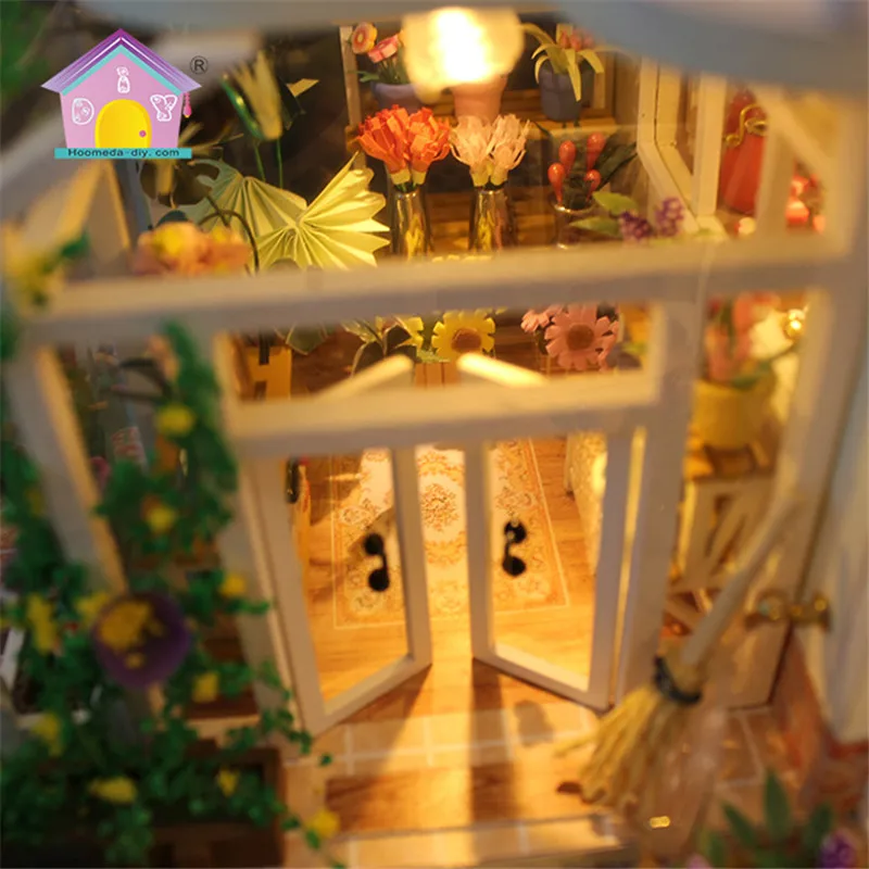 3D Деревянный кукольный домик DIY Кукольный дом с мебели развивающие игрушки мебель для детей Рождественский подарок ручной работы