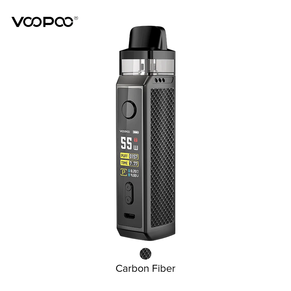 VOOPOO VINCI X комплект 70 Вт с 5,5 мл картриджем PnP VM1 VM4 катушка электронная сигарета Vape fit 18650 батарея испаритель - Цвет: Carbon Fiber
