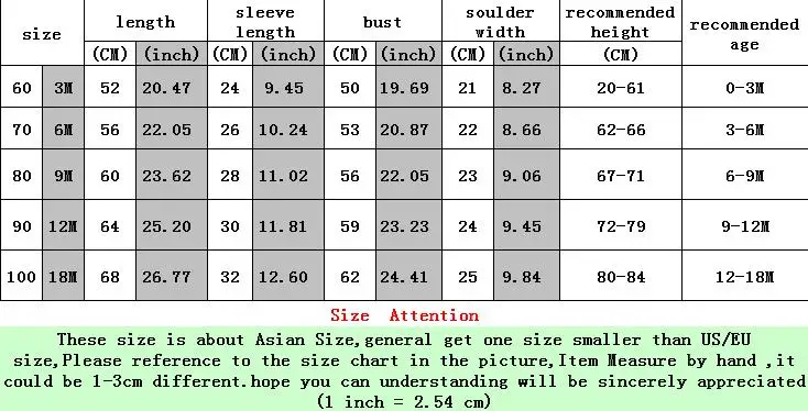 婴儿动物造型2色爬衣尺寸表