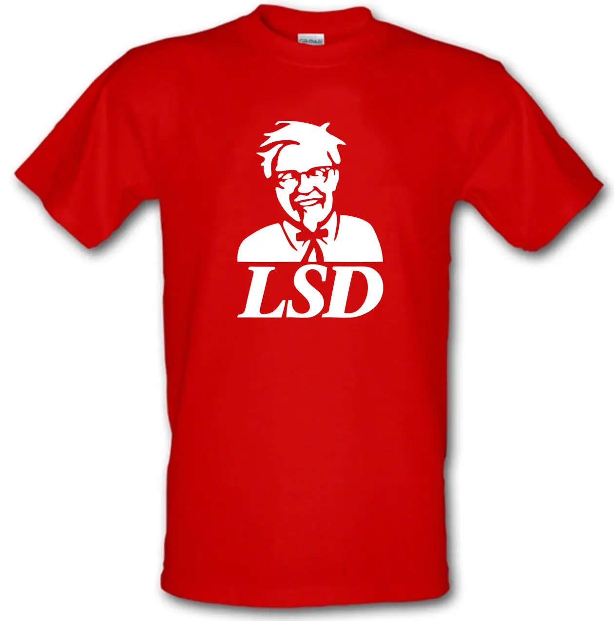 LSD KFC PARODY Drugs фестиваль смешная Тяжелая хлопковая Футболка все размеры/цвета |