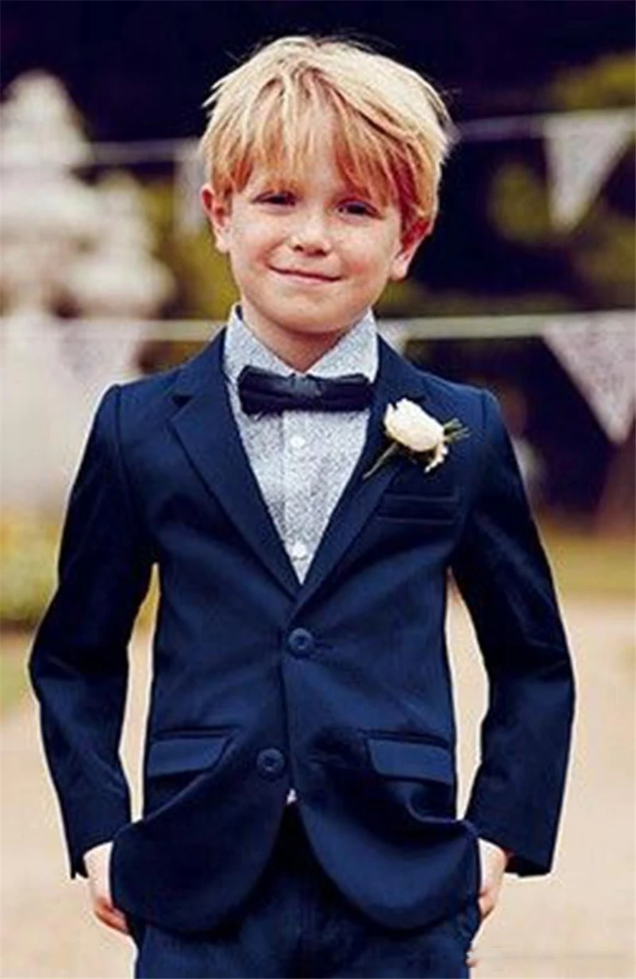 Tailor Made Formal Boy Wedding Baby Suit Children Dress Suit Flower Ring Bearer Dress Kids Wear