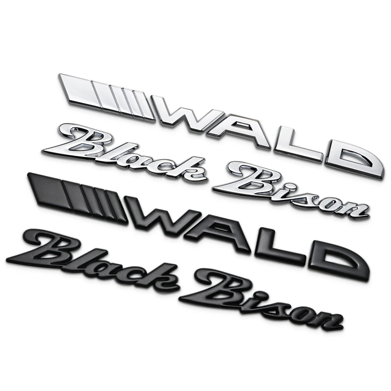 Dsycar-1Pcs-3D-Metal-WALD-Black-Bison-Car-Side-Fender-Rear-Trunk-Emblem-Badge-Sticker-Decals