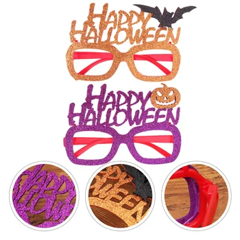 

2Pcs Halloween Eyeglasses Performance Decoration Props (Bat + Pumpkin)