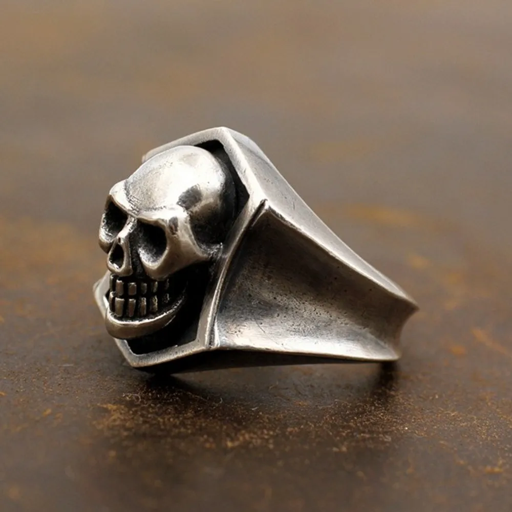 Silver-Plated Skull Ring for Men at Rs 489.00 | स्कल रिंग - NOZ2TOZ, New  Delhi | ID: 2852036750991